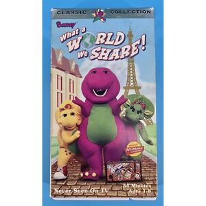 Vtg Barney & Friends VHS Tape What a World We Share 1998 54 Minutes 1571323805